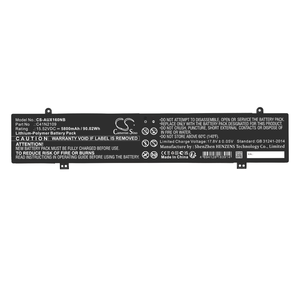 Battery Replaces C41N2109