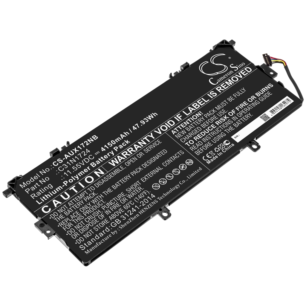 Batterier Ersätter ZenBook 13 UX331UN-EG091T