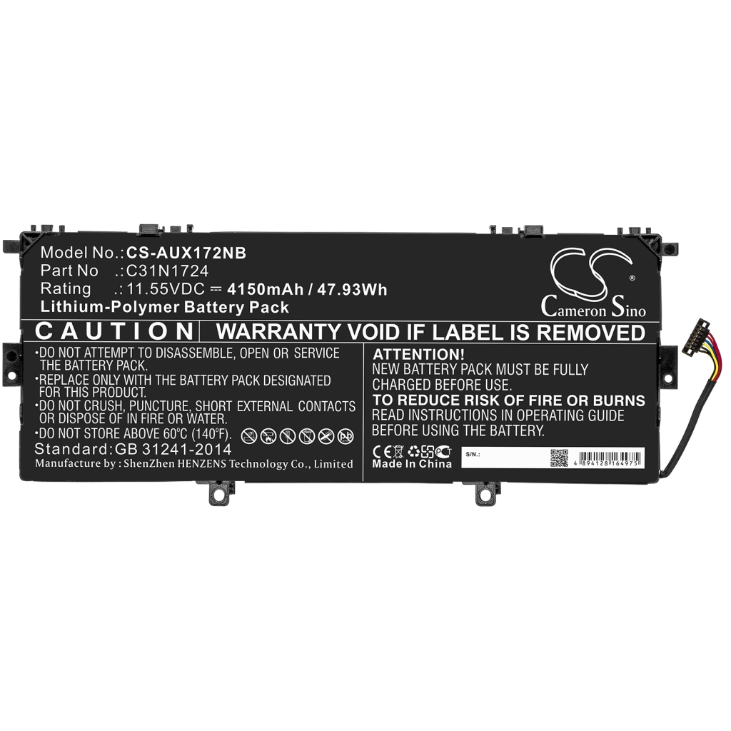 Battery Replaces C31N1724