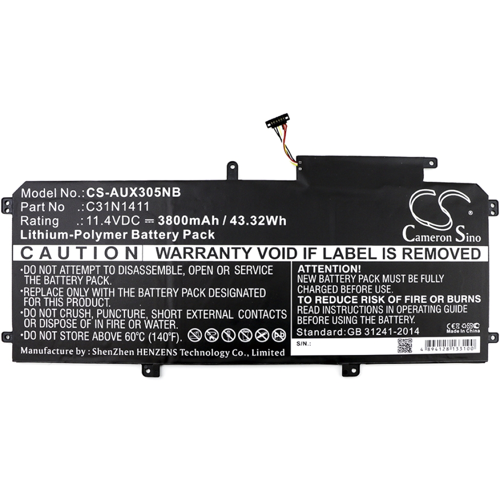 Battery Replaces C31N1411