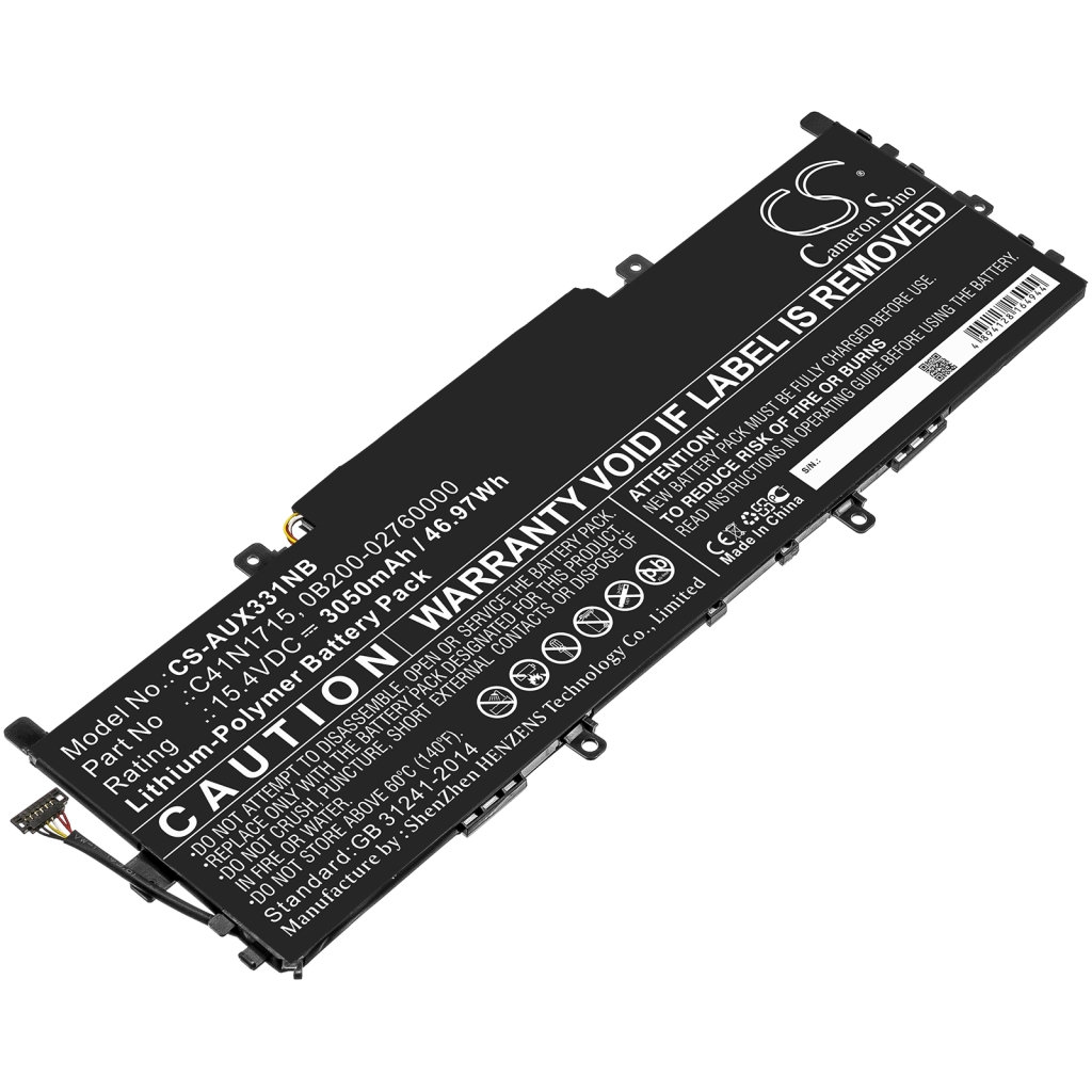 Batterier Ersätter Zenbook UX331FN-DH51T