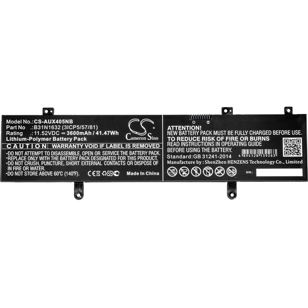 Batterier Ersätter B31N1632 (3ICP5/57/81)