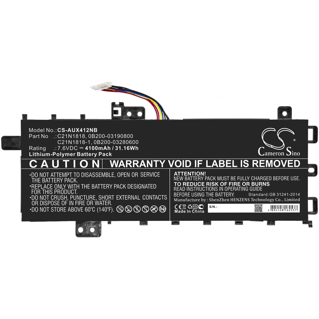 Battery Replaces C21N1818