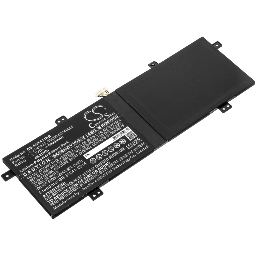 Batterier Ersätter ZenBook 14 UM431DA-AM011T
