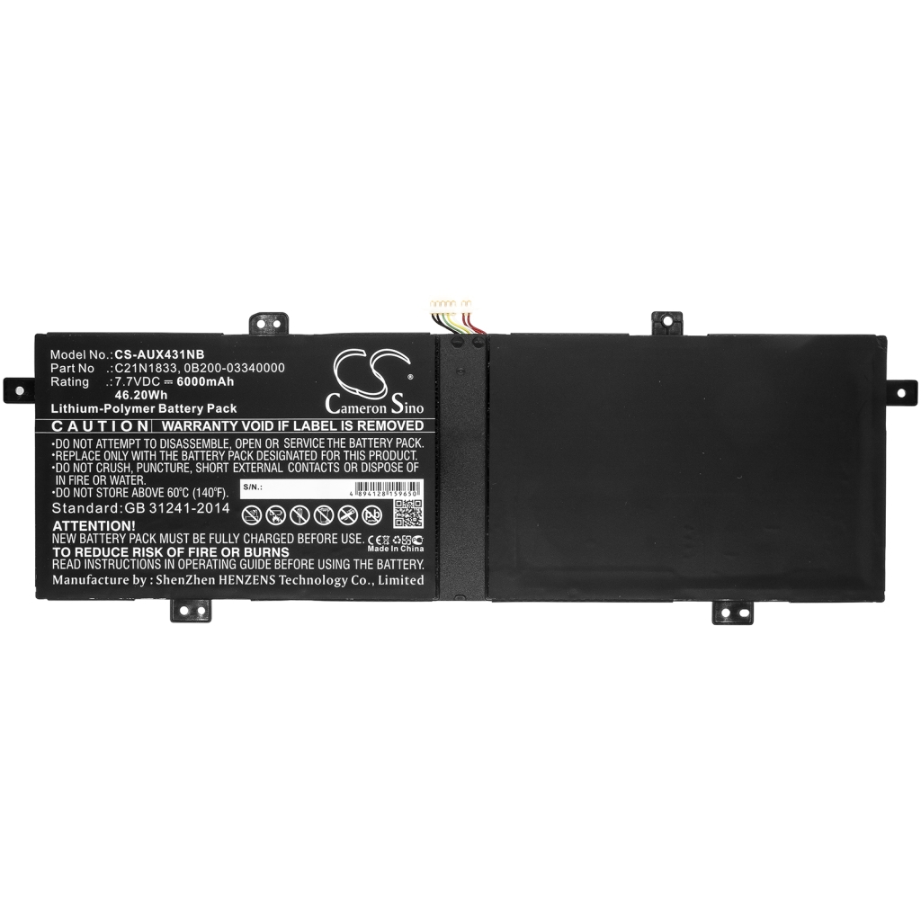 Batterier Ersätter VivoBook S14 S431FA-EB039t