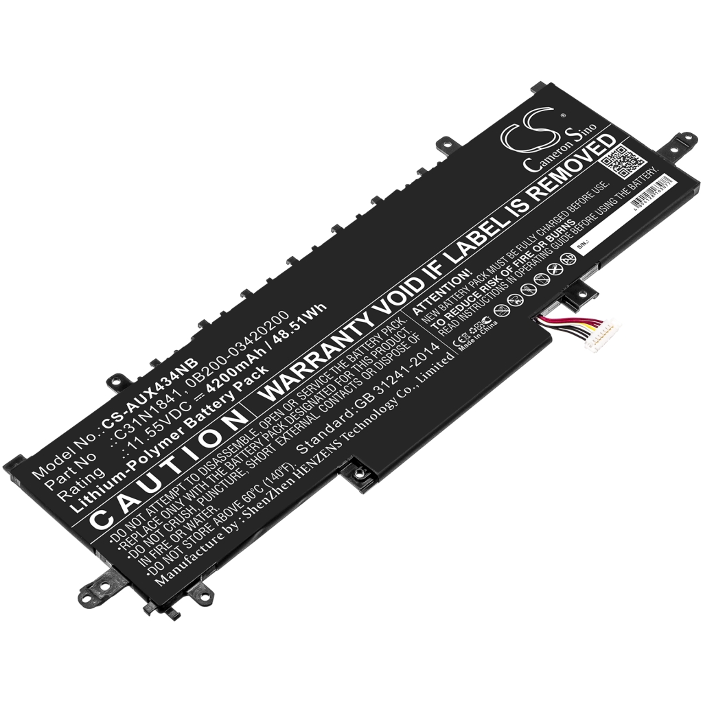Batterier Ersätter ZenBook 14 UX434FLC-Q72P