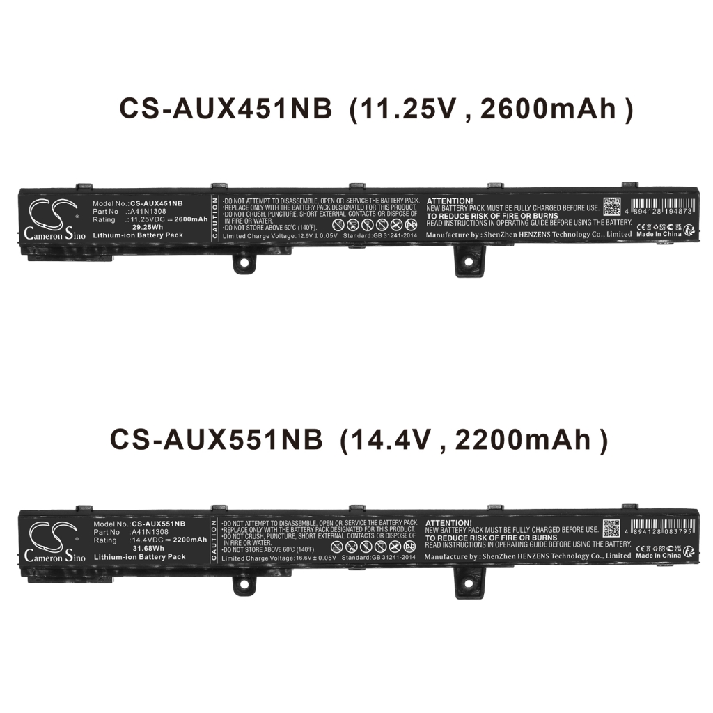 Batterier till bärbara datorer Asus CS-AUX451NB