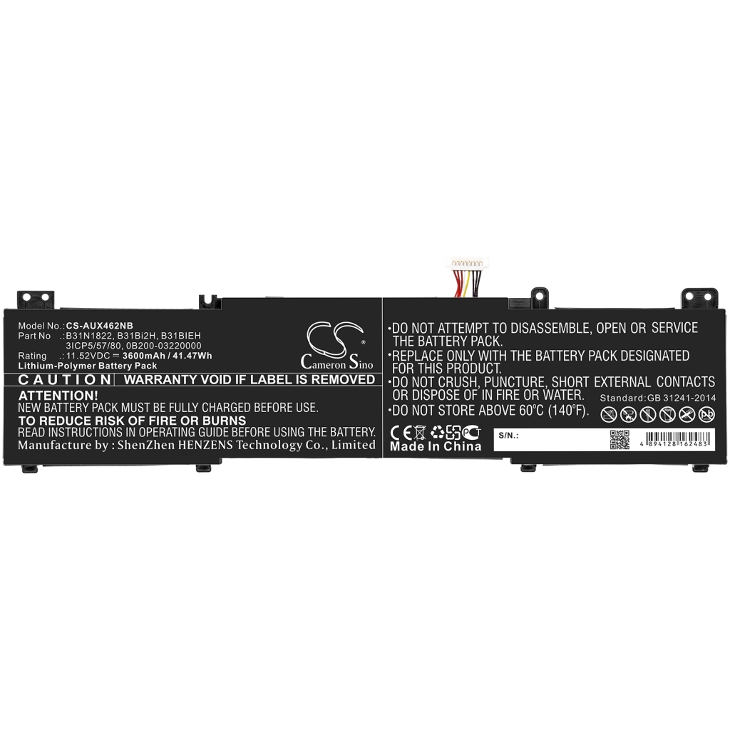 Batterier Ersätter Zenbook Flip 14 UM462DA-AI015T