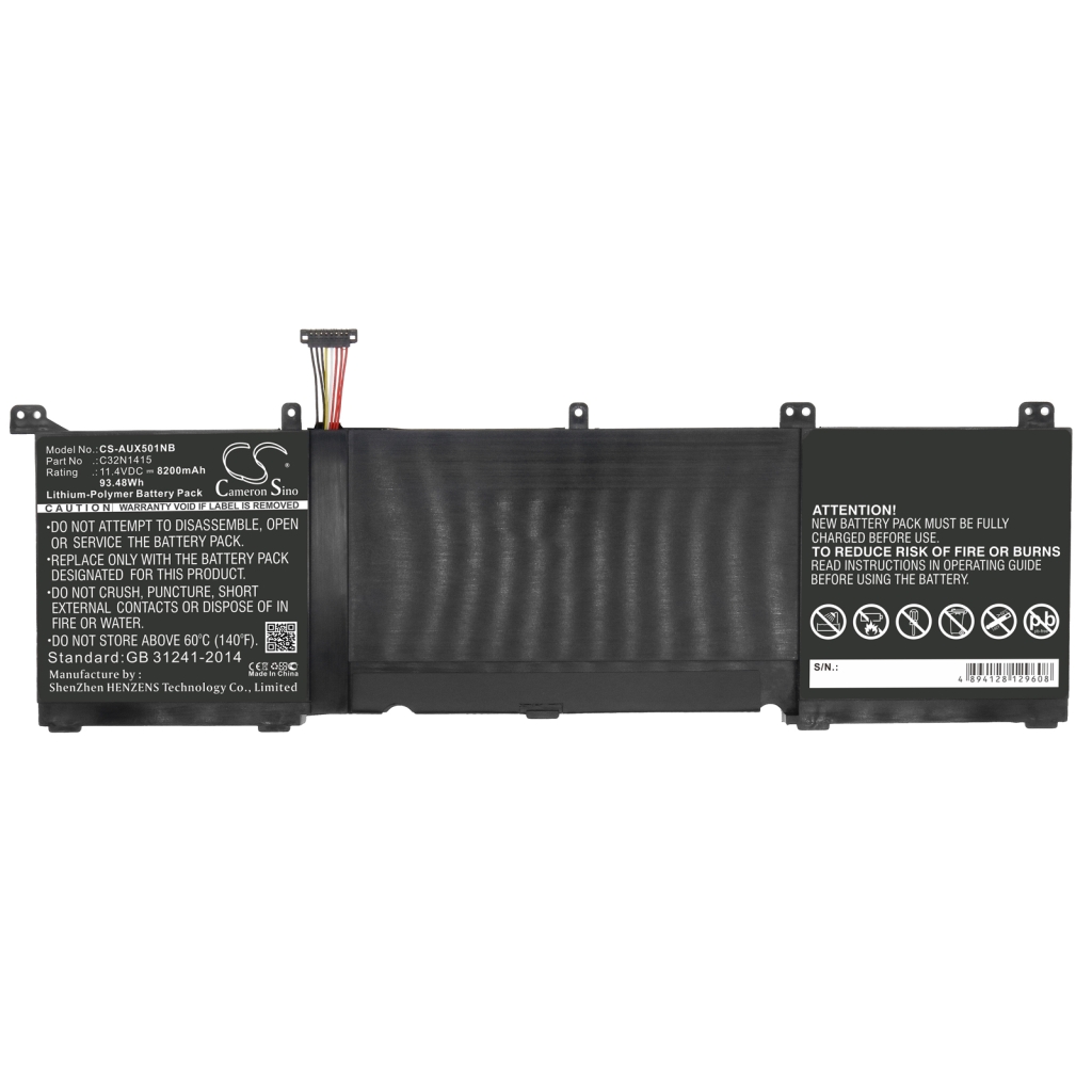 Batterier Ersätter G501VW-FI038T