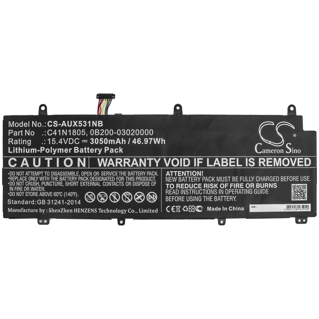 Battery Replaces C41N1805