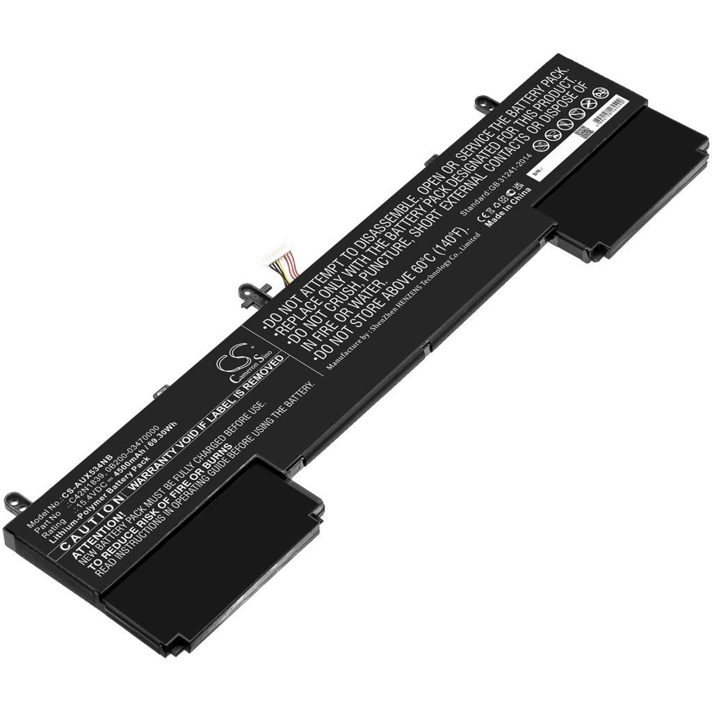 Batterier Ersätter ZenBook 15 UX534FTC-WB701R