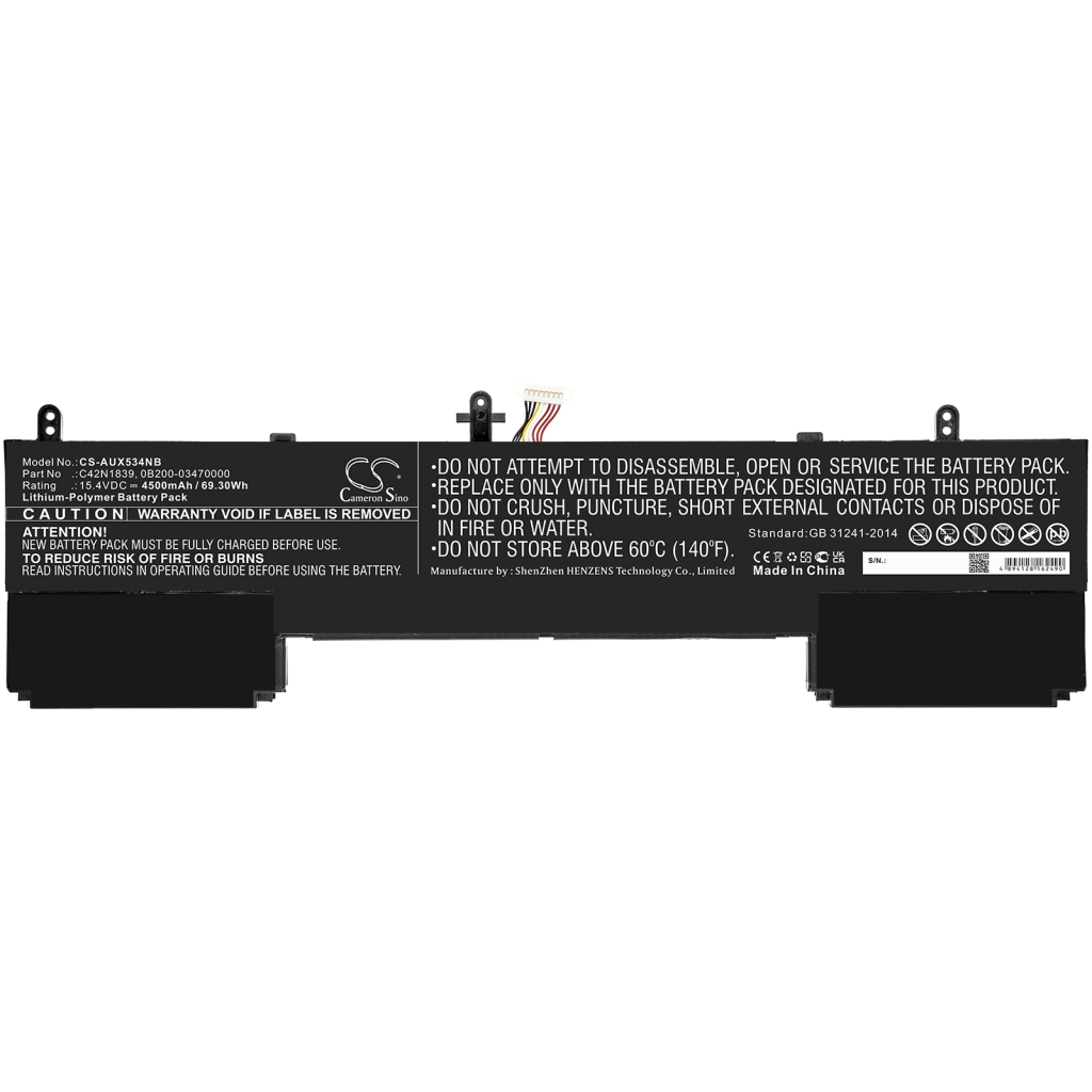 Batterier Ersätter ZenBook 15 UX534FA-A9020R