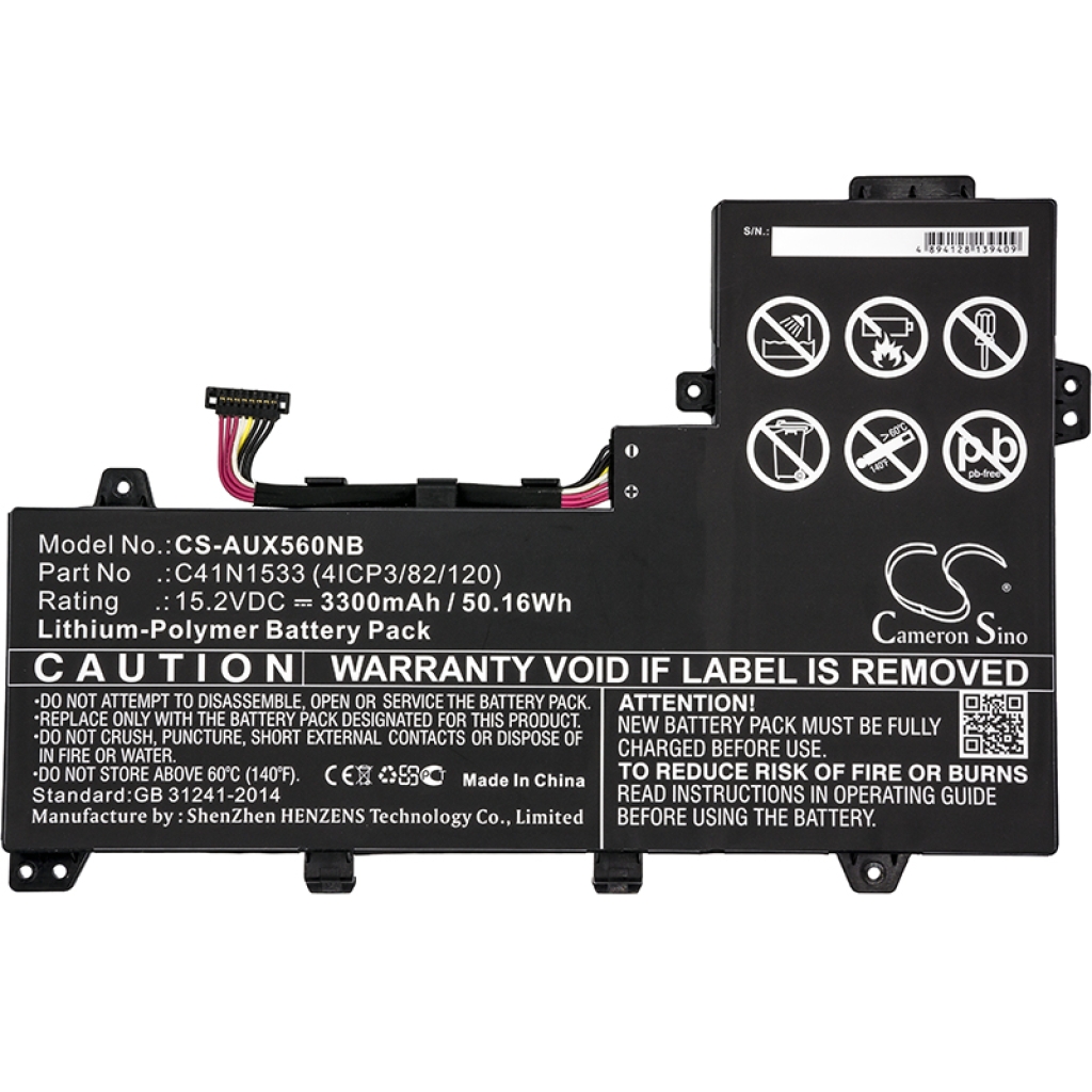 Batterier Ersätter C41N1533 (4ICP3/82/120)