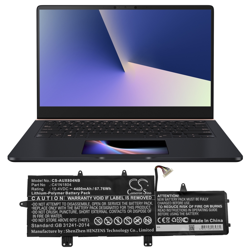 Batterier Ersätter ZenBook Pro 14 UX480FD-BE004T