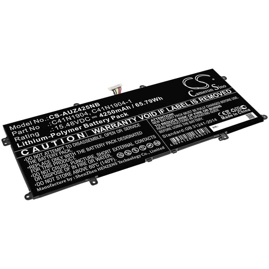 Batterier Ersätter ZenBook 14 UX425JA-HM020T 90NB0QX1-M00200