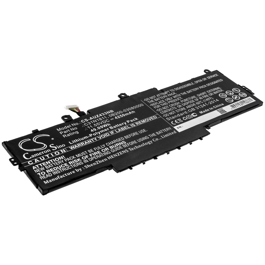 Batterier Ersätter ZenBook 14 UX433FA-A5133T