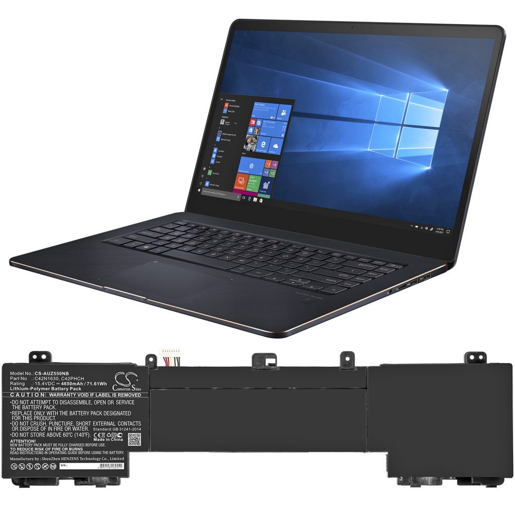 Batterier Ersätter ZenBook Pro UX550VE-E2064T