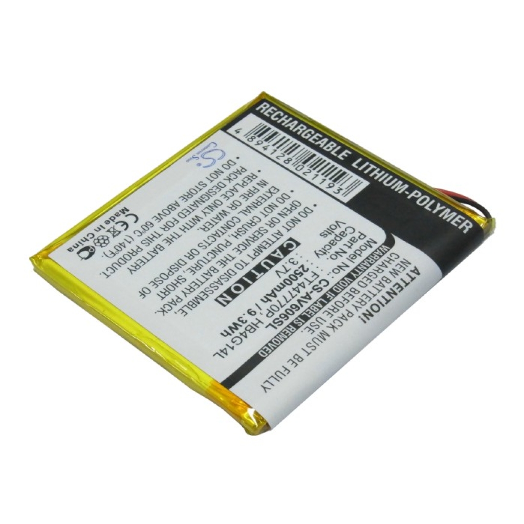 Batterier till MP3-spelare Archos CS-AV606SL