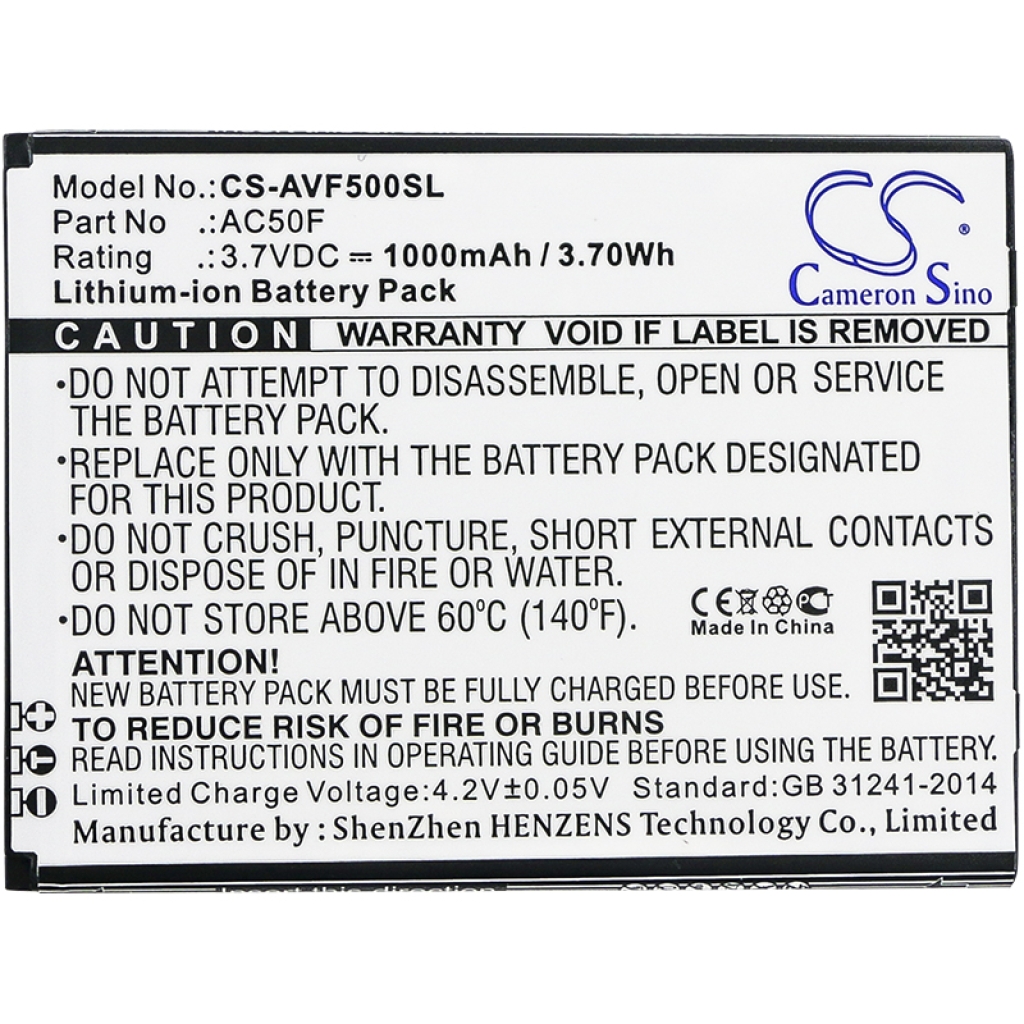 Batterier till mobiltelefoner Archos CS-AVF500SL