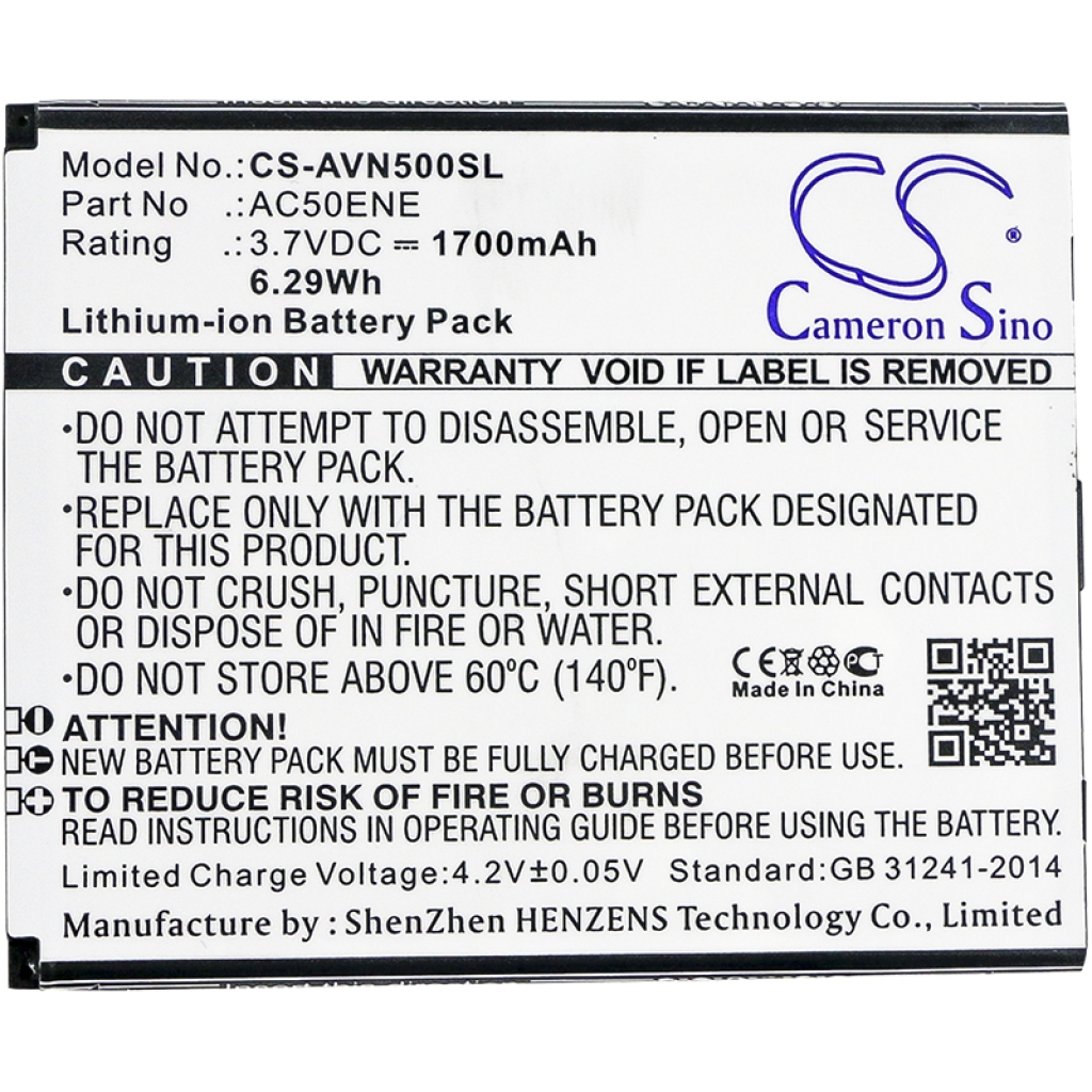 Batterier till mobiltelefoner Archos CS-AVN500SL