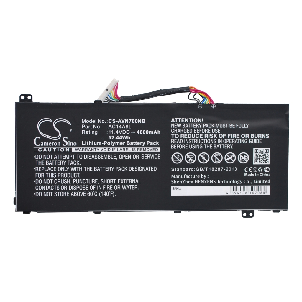 Batterier Ersätter Aspire VN7-591G-55N2