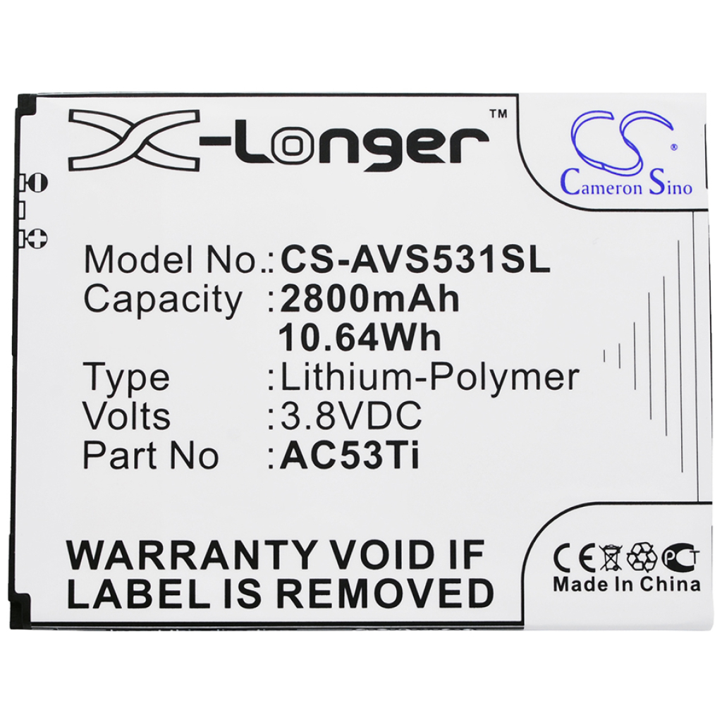 Batterier till mobiltelefoner Archos CS-AVS531SL