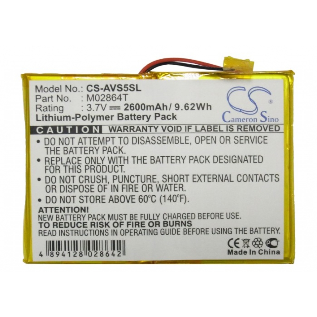 Batterier Ersätter M02864T