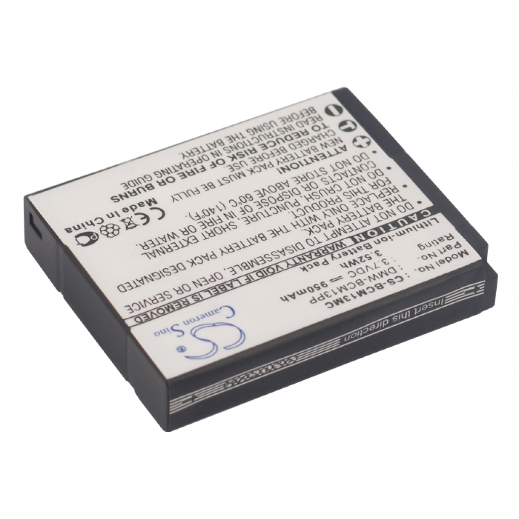 Batterier Ersätter Lumix DMC-ZS50K