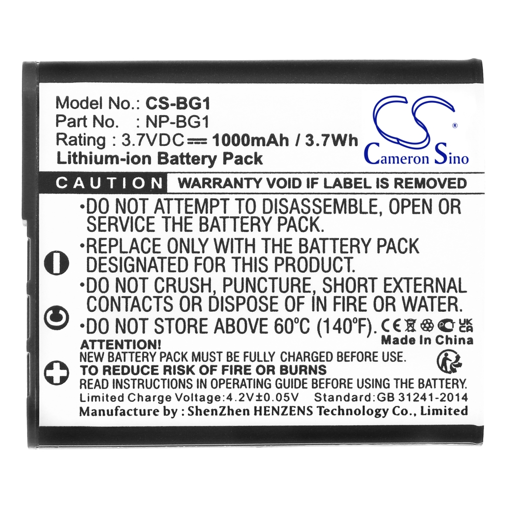 Battery Replaces NP-BG1