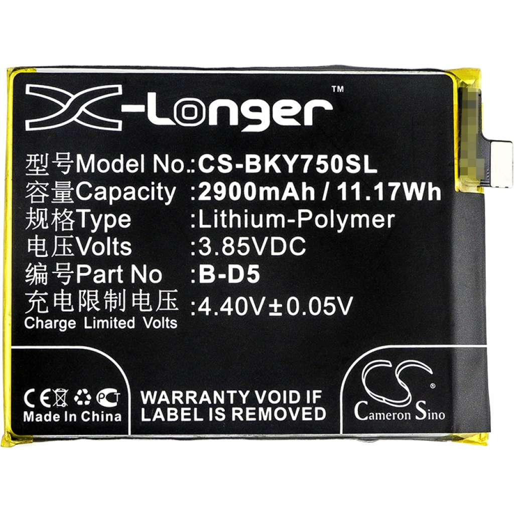 Batterier Ersätter VIVO Y75a