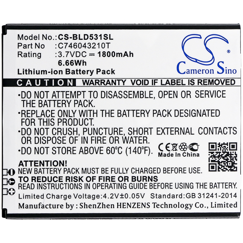 Batterier Ersätter C746043230T