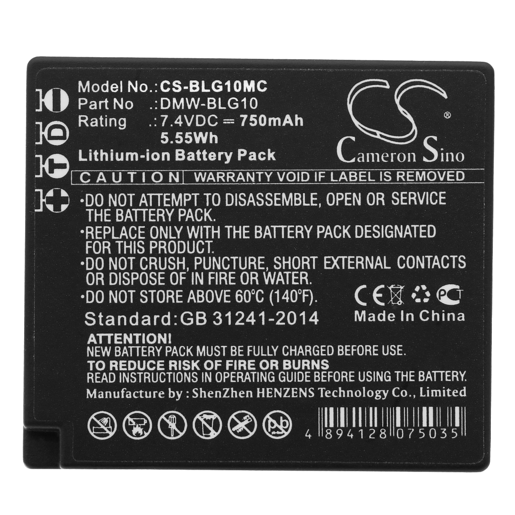 Battery Replaces DMW-BLG10E