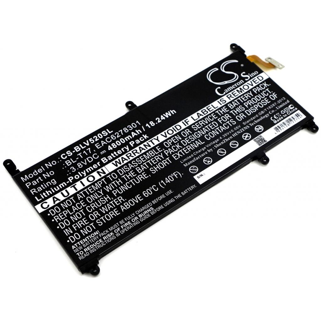 Batterier för surfplattor LG CS-BLV520SL