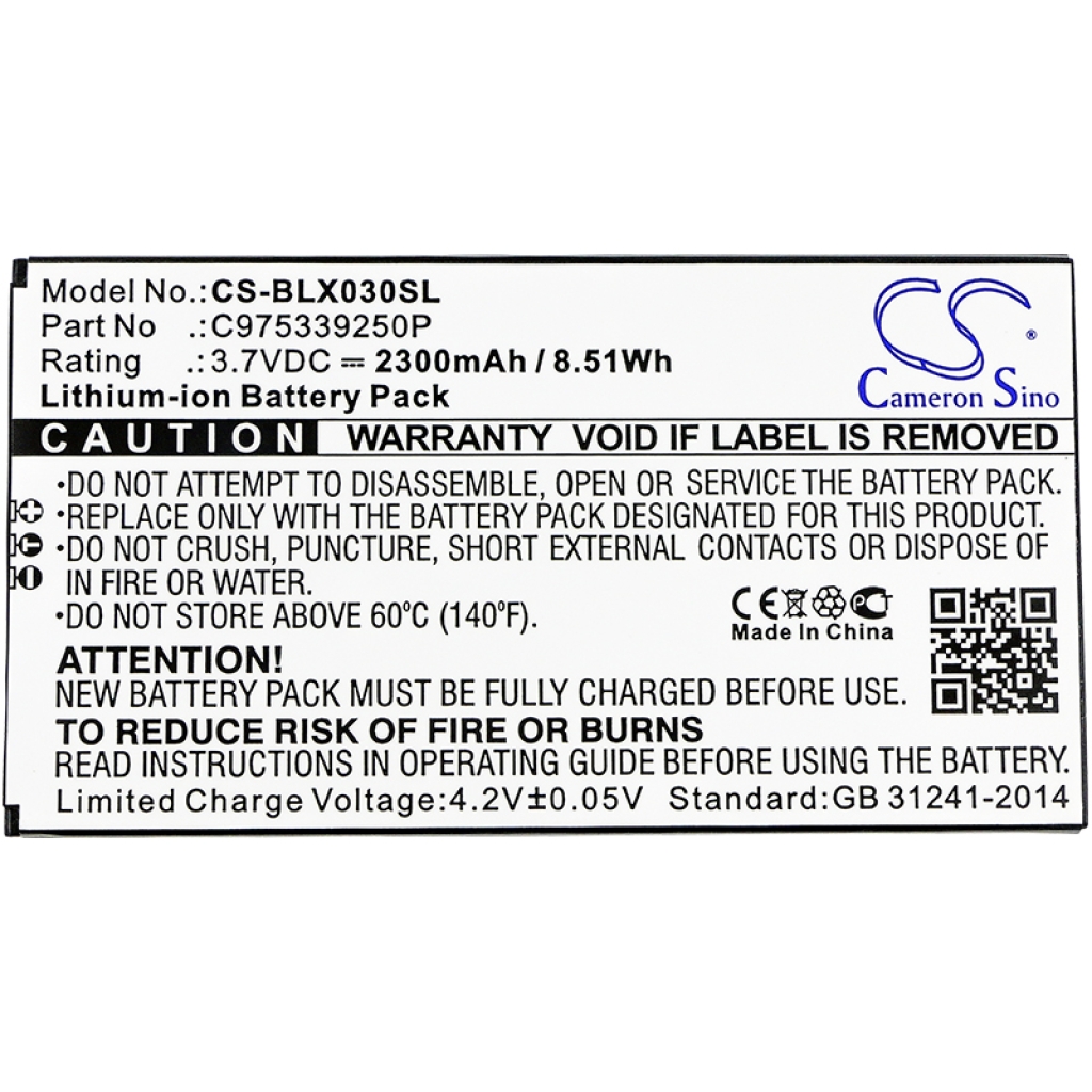 Batterier till mobiltelefoner BLU CS-BLX030SL