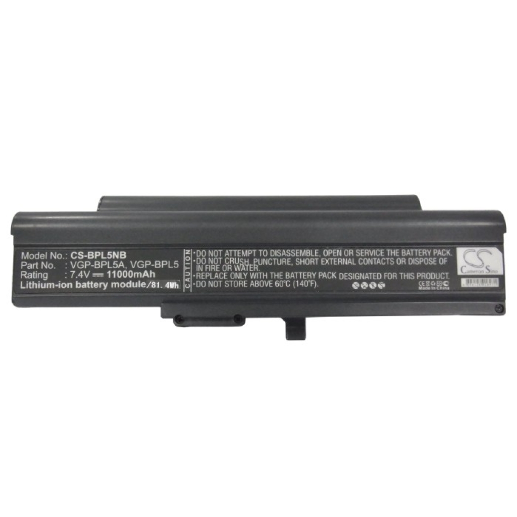 Batterier Ersätter VAIO VGN-TXN19P/L