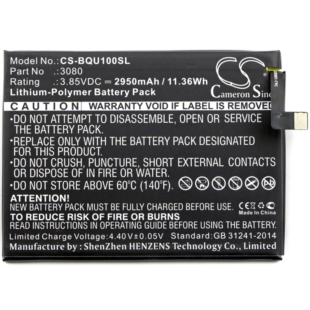 Batterier till mobiltelefoner Bq CS-BQU100SL