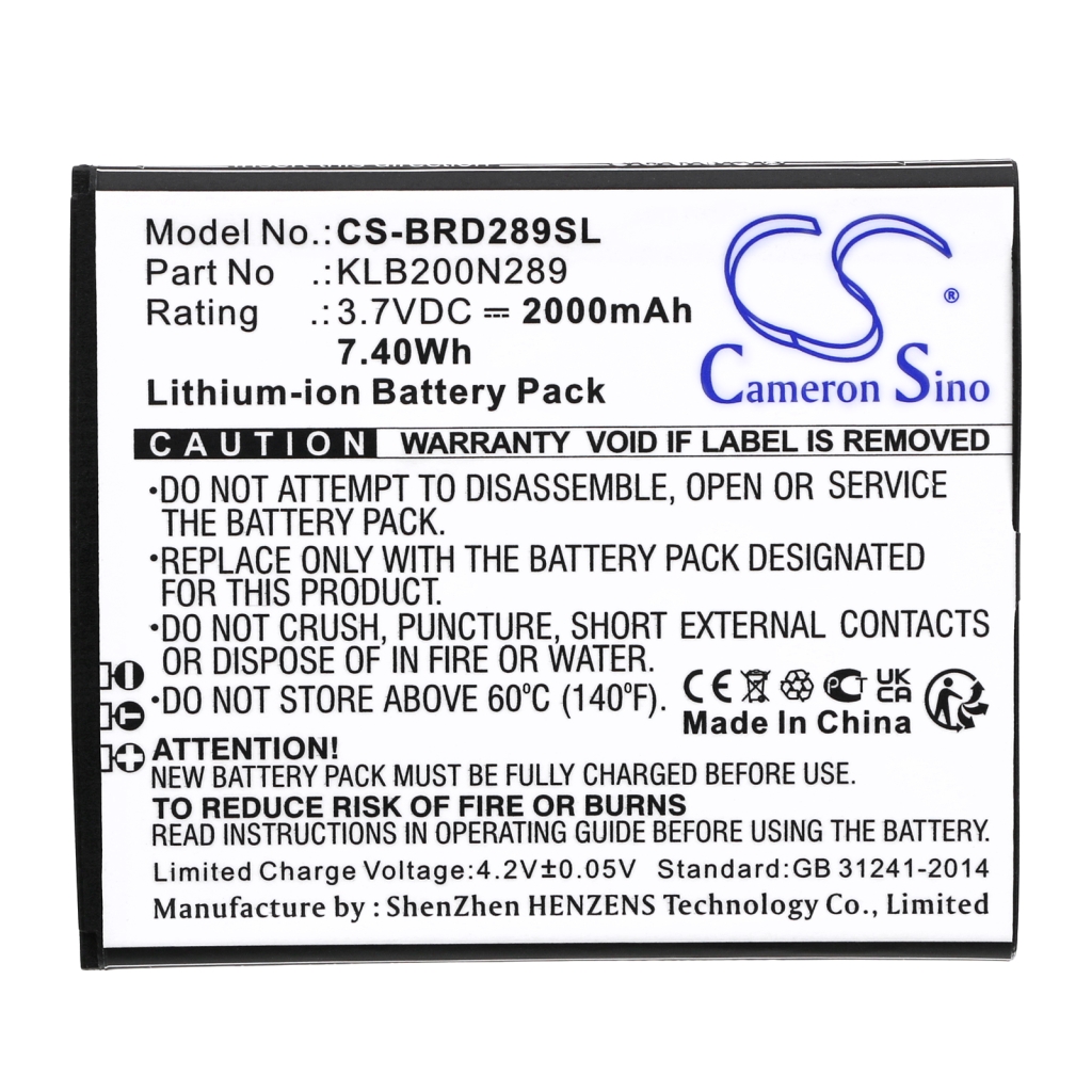 Batterier till mobiltelefoner Meu CS-BRD289SL
