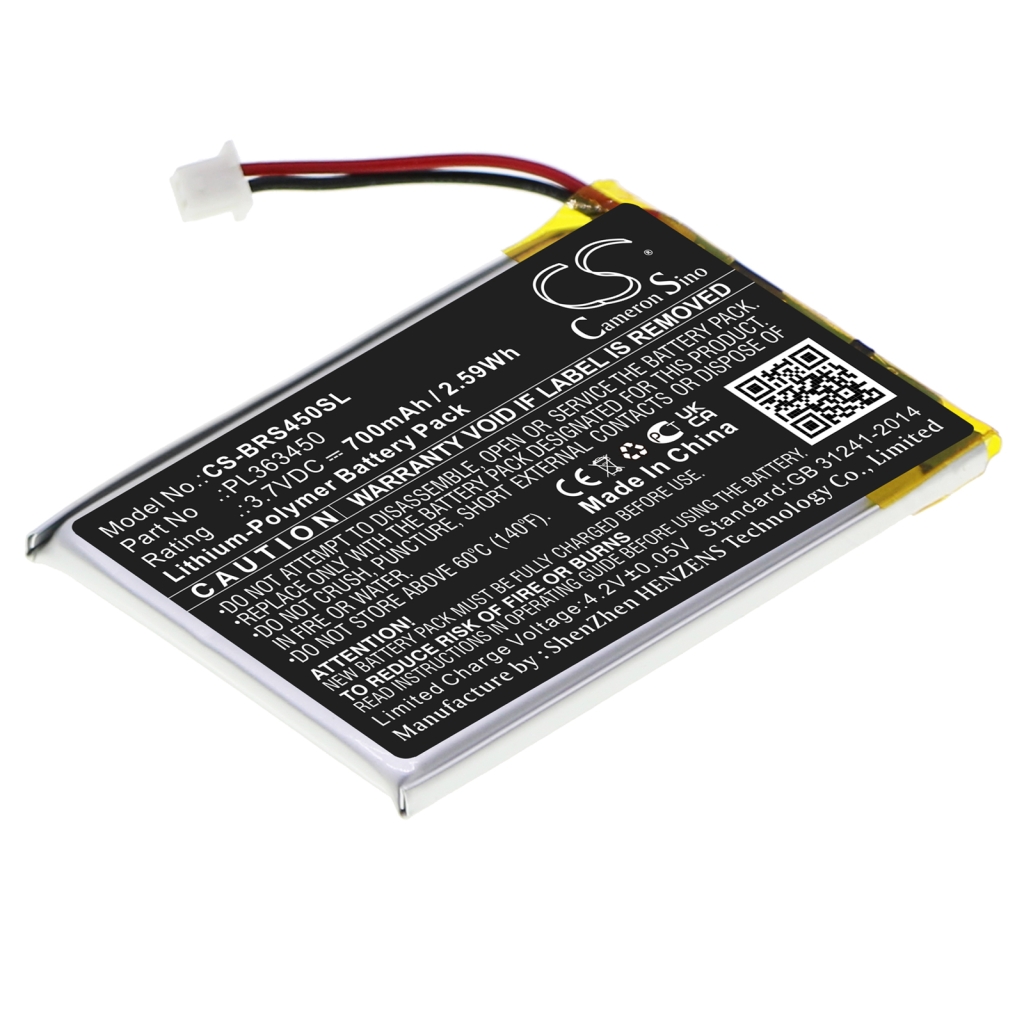 Compatible battery replacement for Blueparrott PL363450