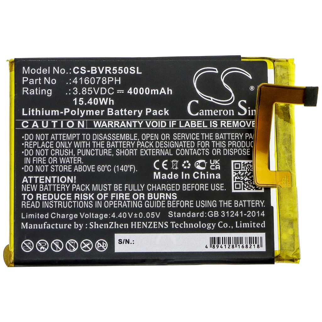 Compatible battery replacement for Blackview 416078PH