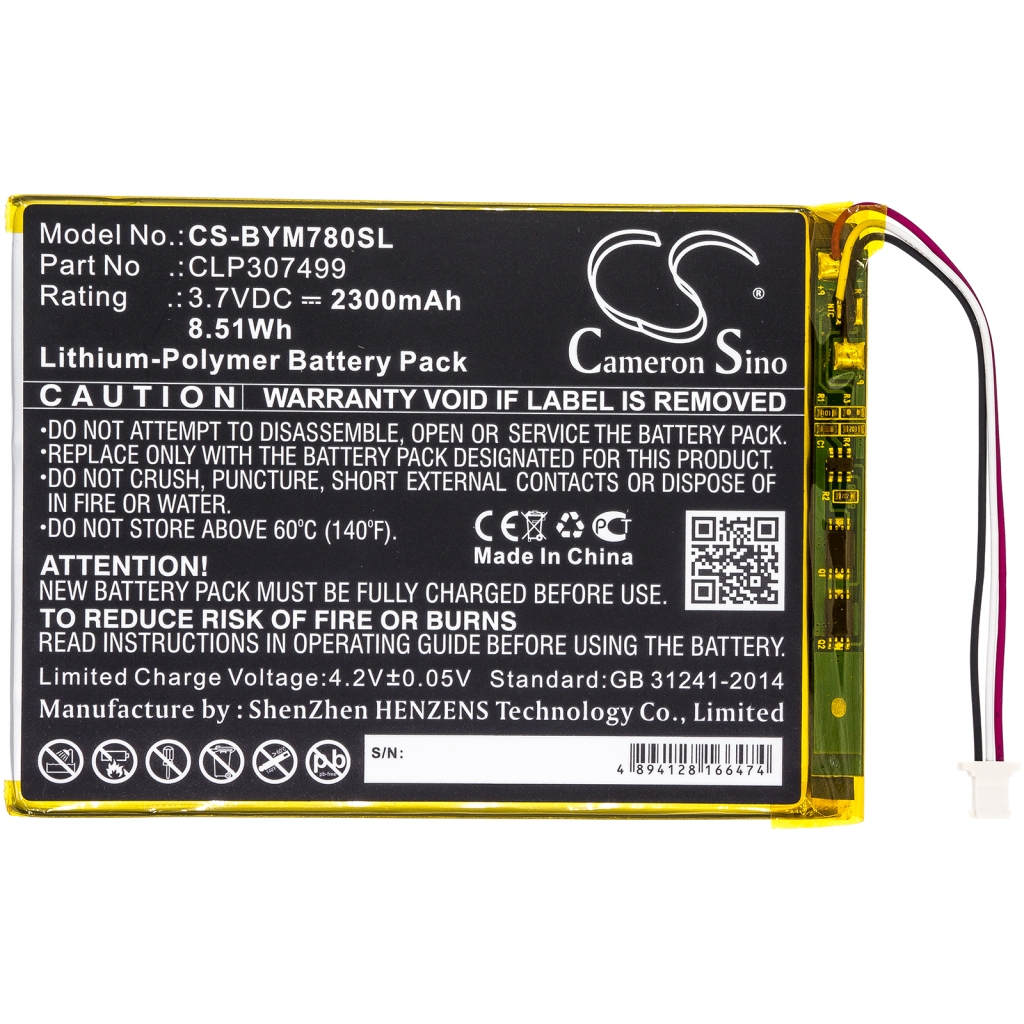 Batteries Ebook, eReader Battery CS-BYM780SL