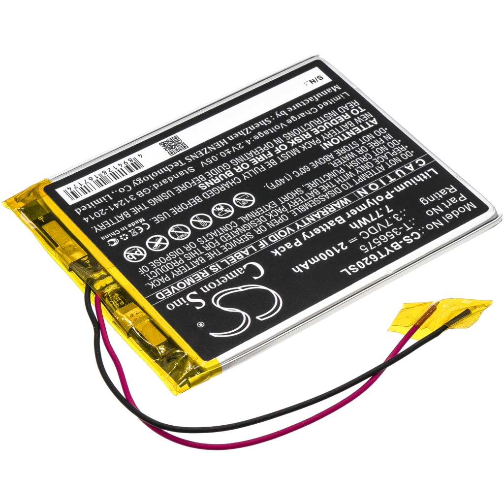 Batterier Batterier för elektroniska bokläsare CS-BYT620SL