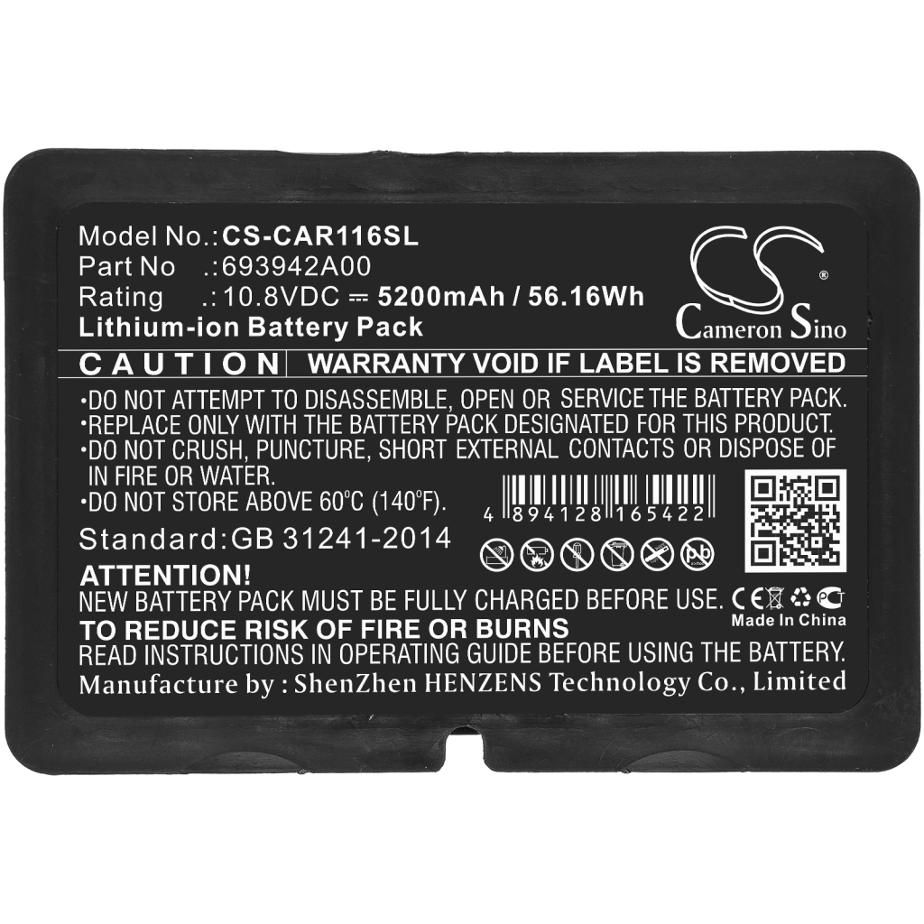 Compatible battery replacement for Chauvin arnoux 693942A00