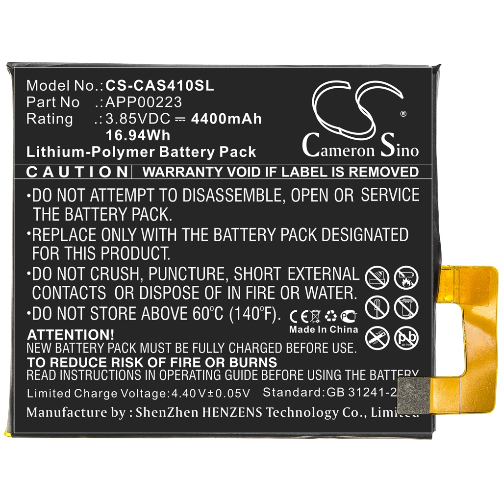 Batterier till mobiltelefoner Caterpillar CS-CAS410SL