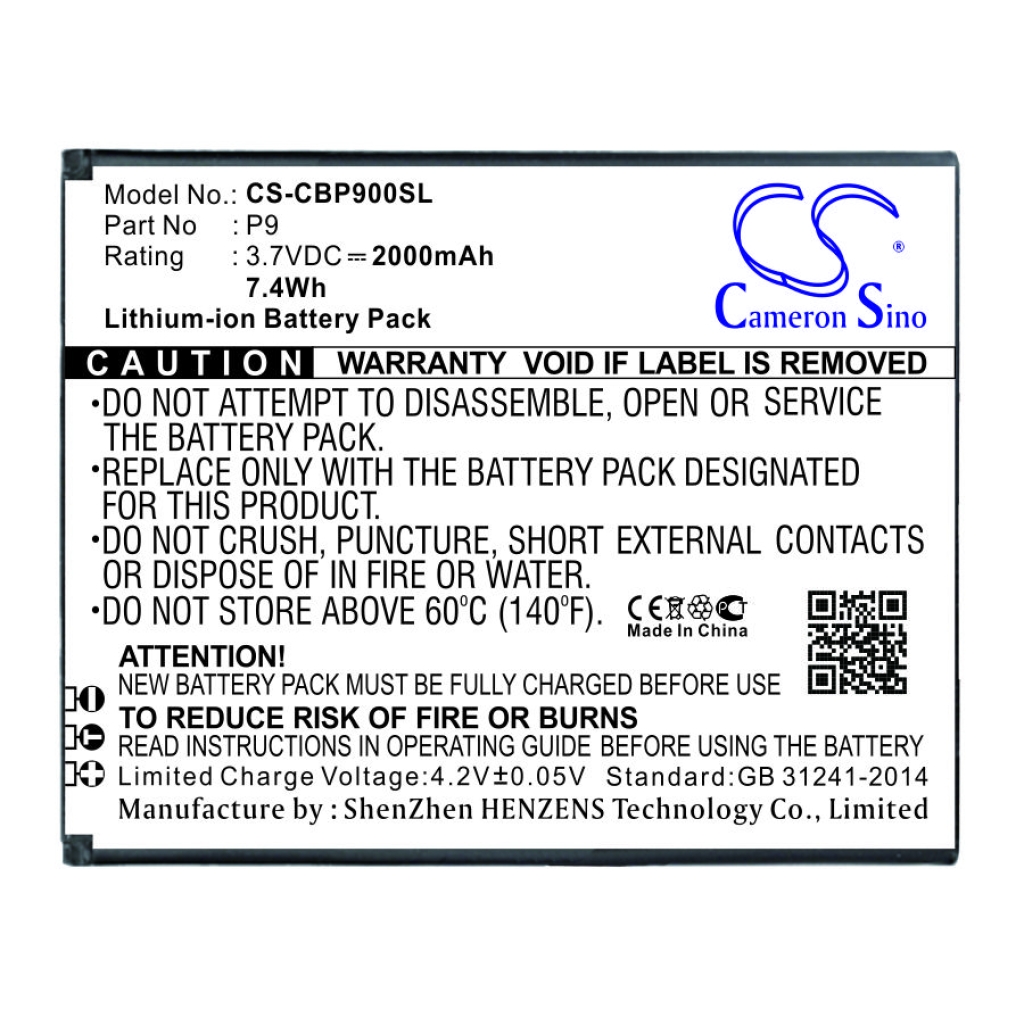 Batterier Ersätter P9