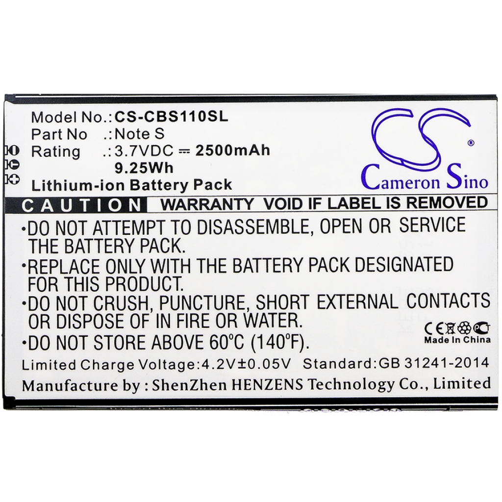 Batterier Ersätter Note S