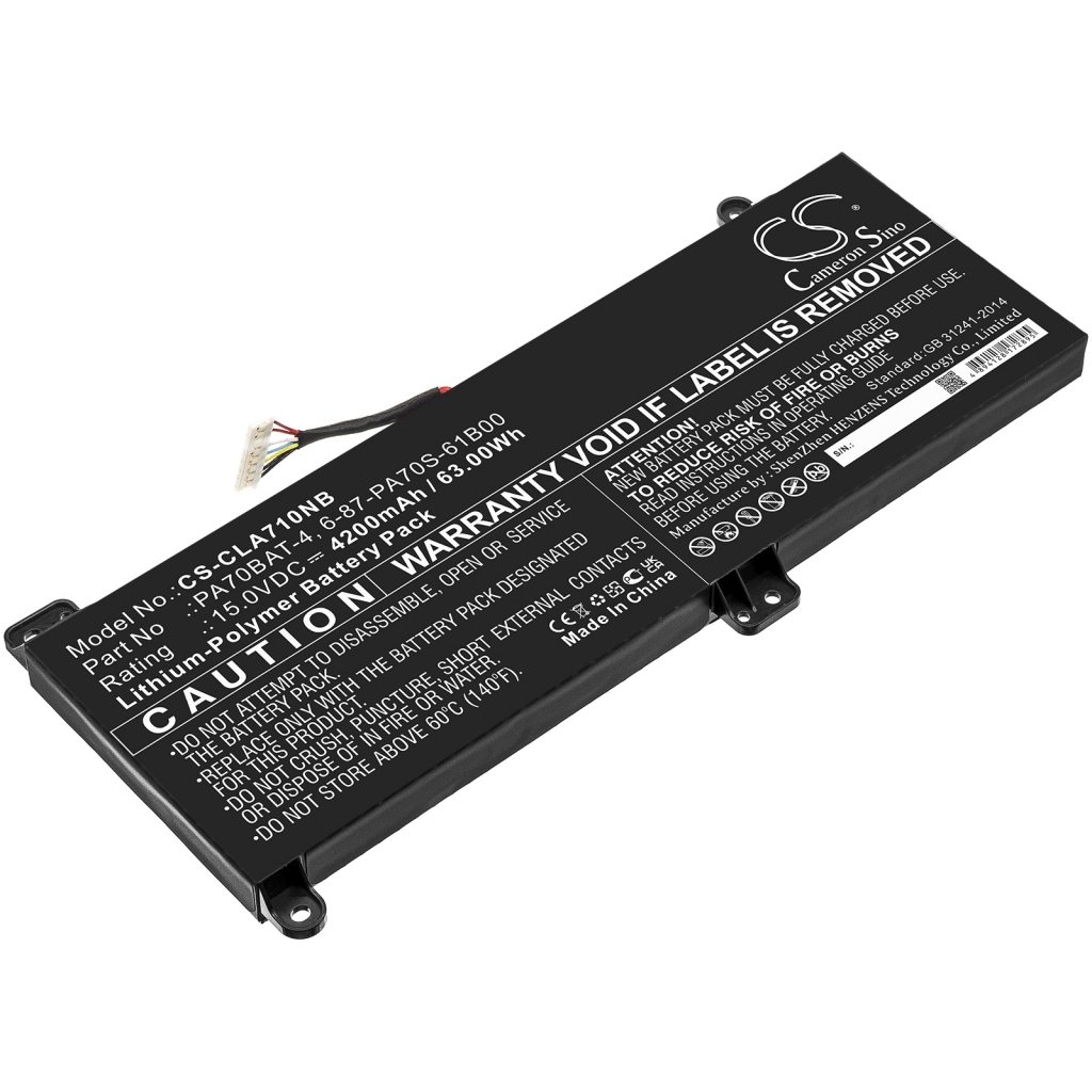 Batterier till bärbara datorer Powerspec CS-CLA710NB