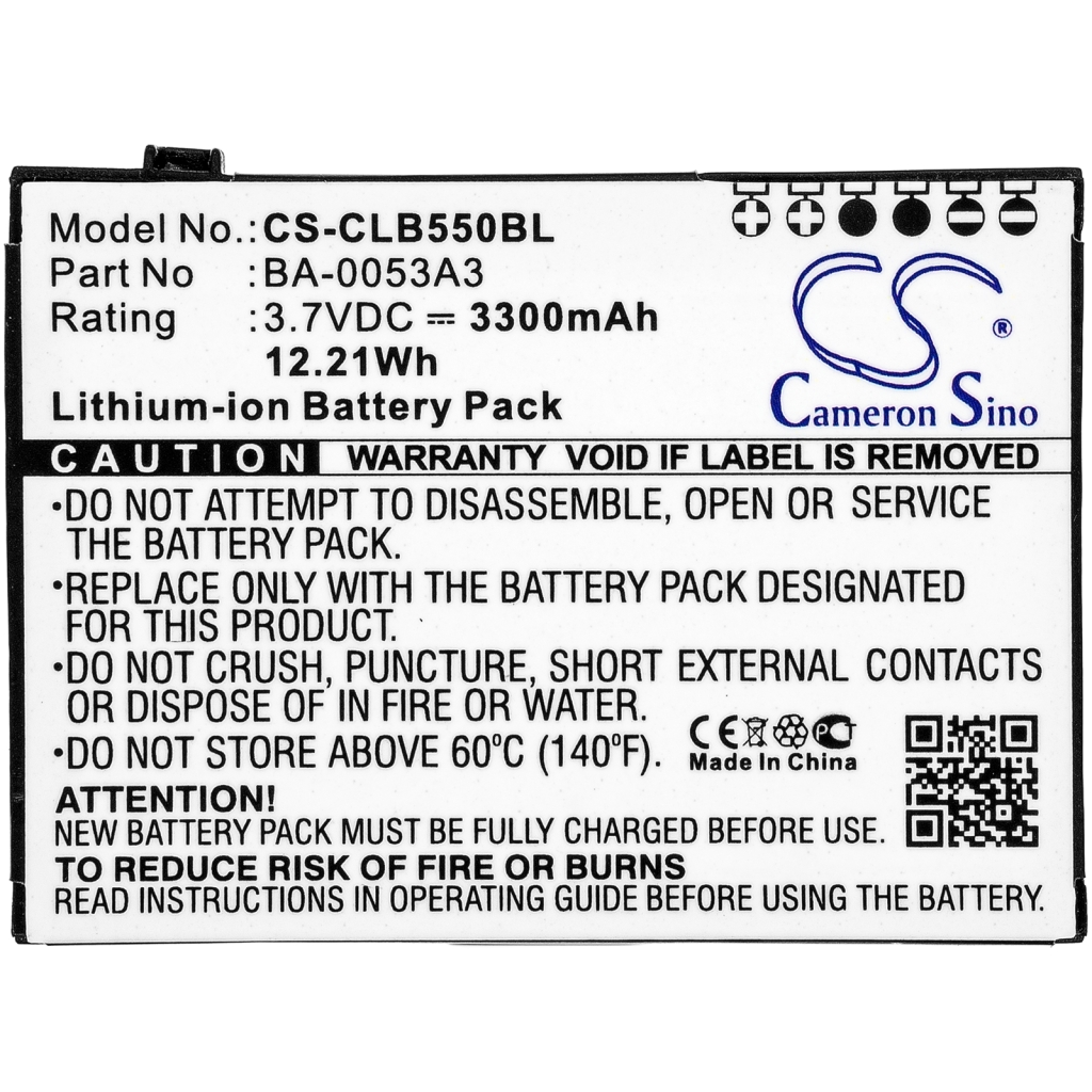 Batterier Batterier för skanner CS-CLB550BL