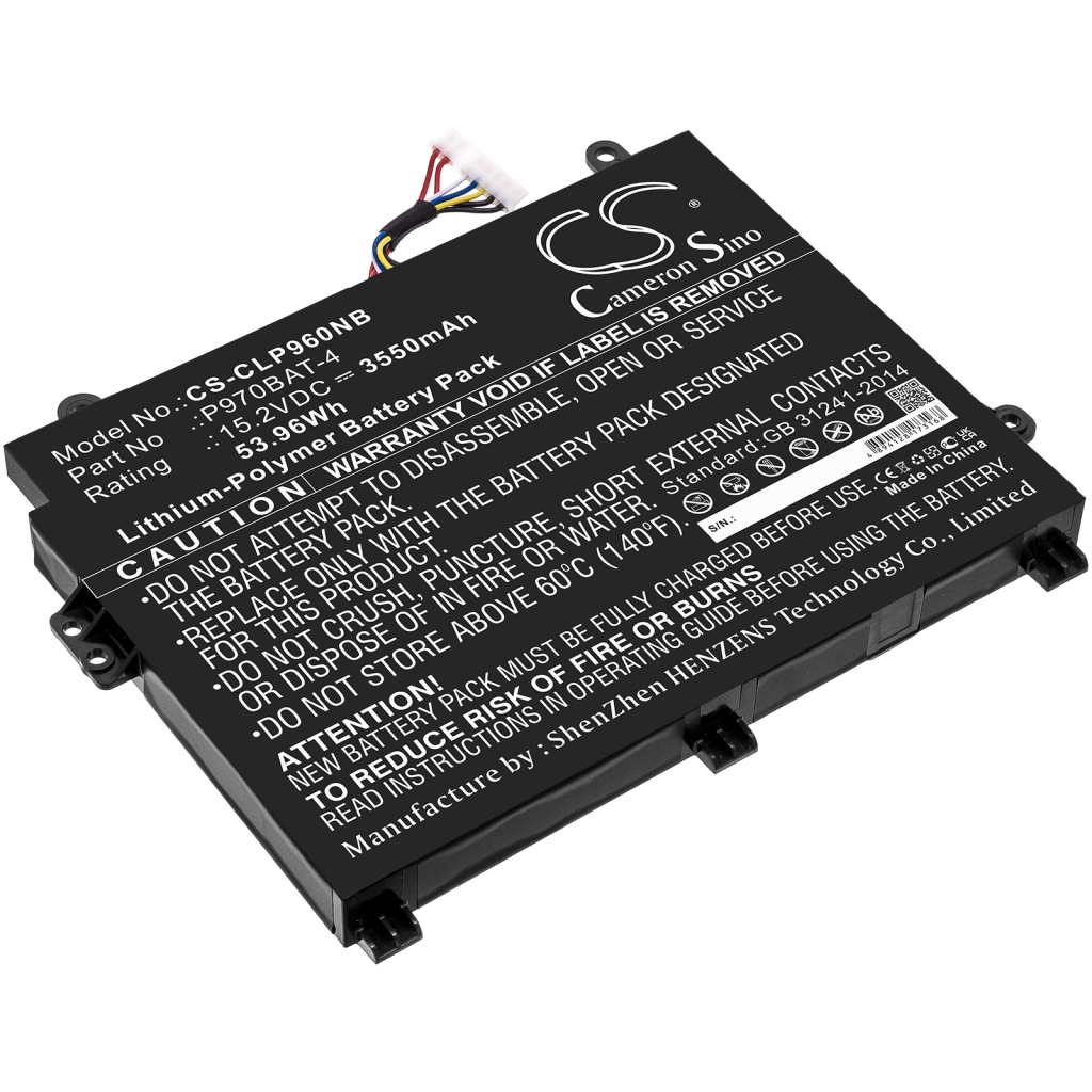 Batterier Ersätter SG7 i7-RTX 2060(P970RD)