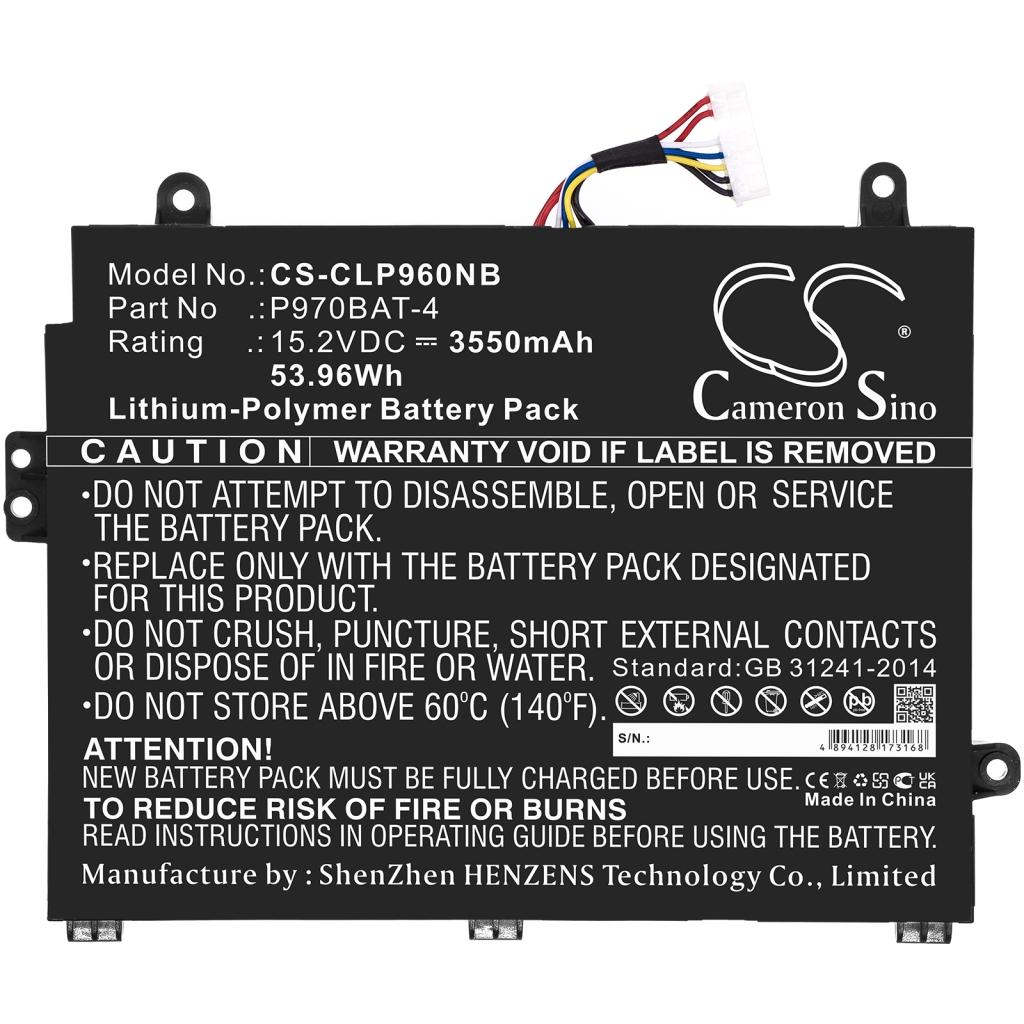Batterier Ersätter Key 16(P960EN-K)