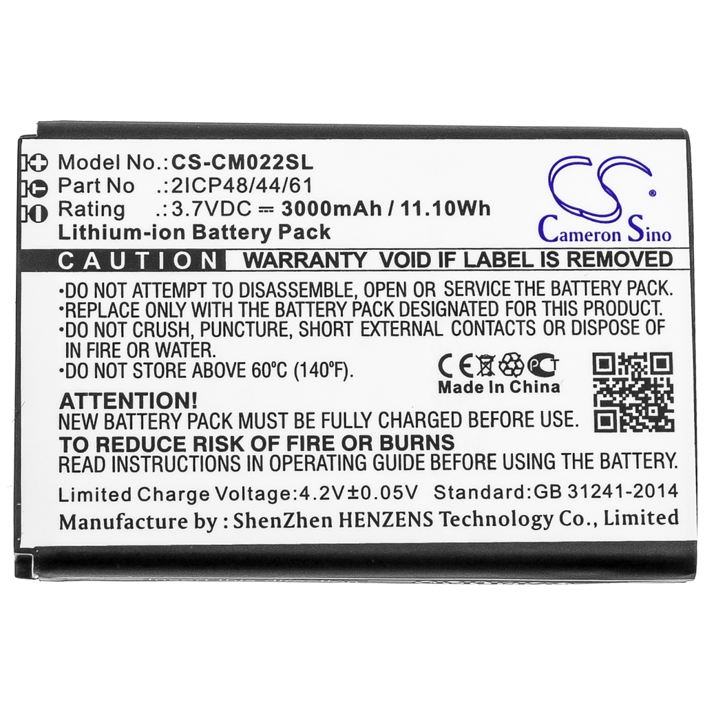 Monterade batteripaket CS-CM022SL